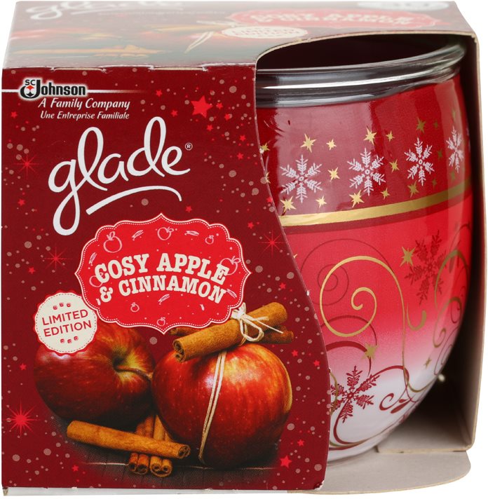 Glade Cosy Apple & Cinnamon Scented Candle 120 g