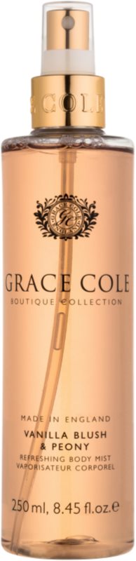 Grace Cole Boutique Vanilla Blush & Peony osvěžující tělový sprej