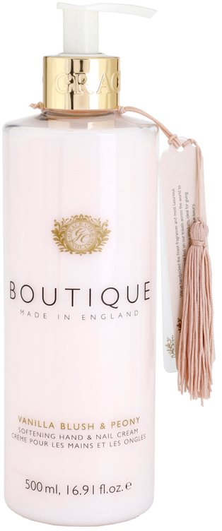 Grace Cole Boutique Vanilla Blush & Peony zjemňujúci krém na ruky a nechty