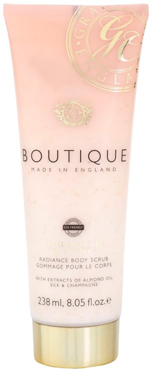 Grace Cole Boutique Vanilla Blush & Peony élénkítő testpeeling