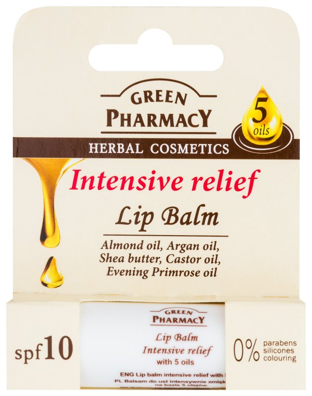Green Pharmacy Lip Care intensives Feuchtigkeit spendendes Lippenbalsam SPF 10