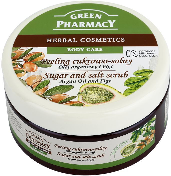 Green Pharmacy Body Care Argan Oil & Figs peeling cu zahar si sare