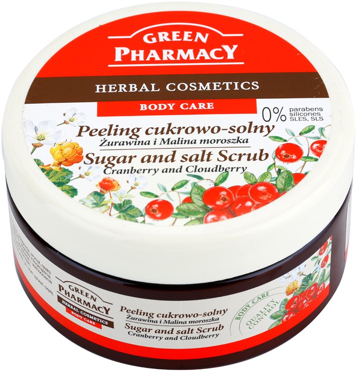 Green Pharmacy Body Care Cranberry & Cloudberry exfoliante a base de azúcar y sal