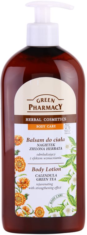 Green Pharmacy Body Care Calendula & Green Tea pomlajevalni losjon za telo s krepilnim učinkom