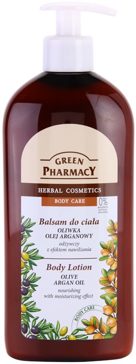 Green Pharmacy Body Care Olive & Argan Oil leite corporal nutritivo com efeito hidratante