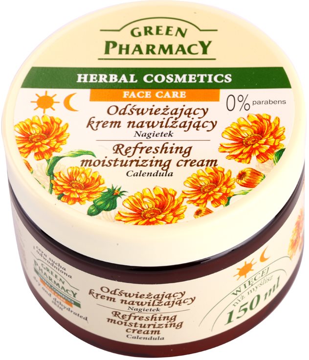 Green Pharmacy Face Care Calendula Refreshing Moisturizing Cream For Dehydrated Dry Skin