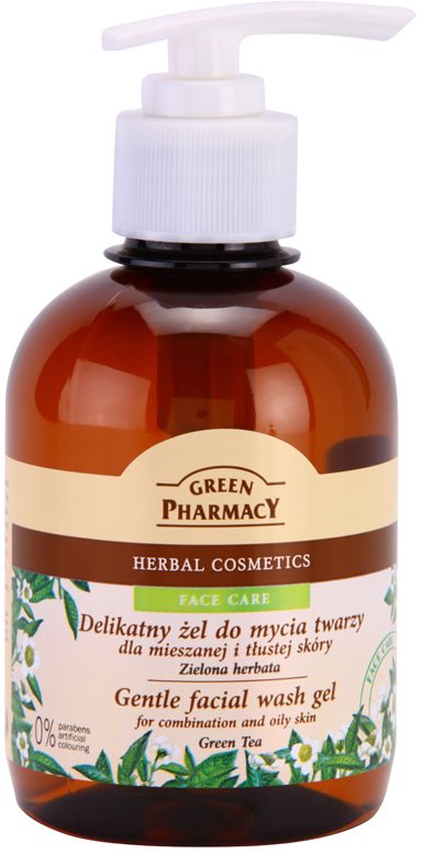 Green Pharmacy Face Care Green Tea gel nettoyant doux pour peaux grasses et mixtes