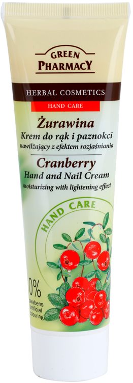 Green Pharmacy Hand Care Cranberry hydratační krém na ruce a nehty s rozjasňujícím účinkem