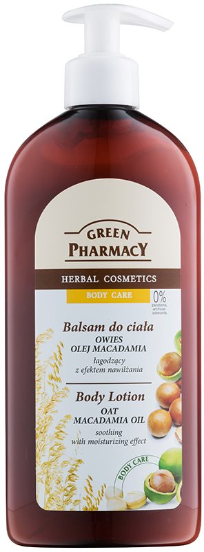Green Pharmacy Body Care Oat & Macadamia Oil tělové mléko pro zklidnění a hydrataci pokožky