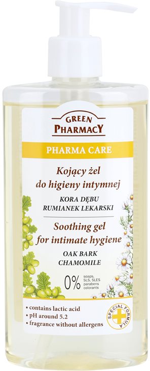 Green Pharmacy Pharma Care Oak Bark Chamomile pomirjajoči gel za intimno higieno