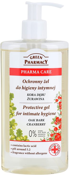 Green Pharmacy Pharma Care Oak Bark Cranberry schützendes Gel für die intime Hygiene