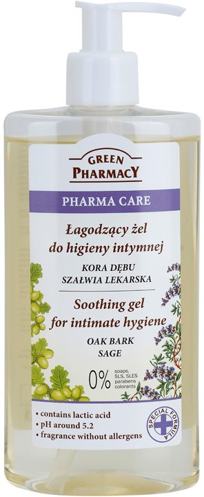 Green Pharmacy Pharma Care Oak Bark Sage gel calmant pentru igiena intima