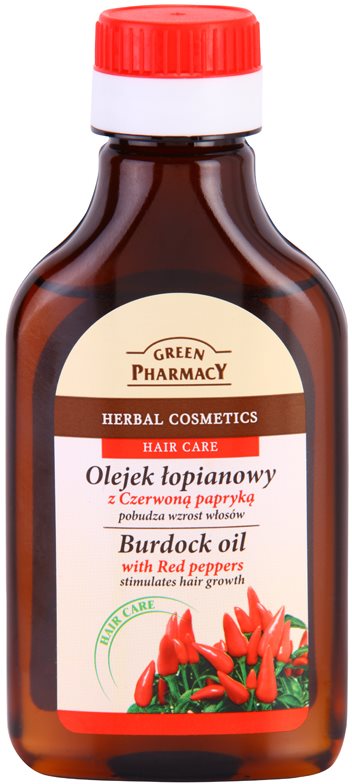Green Pharmacy Hair Care Red Peppers óleo de bardana para estimular o crescimento do cabelo