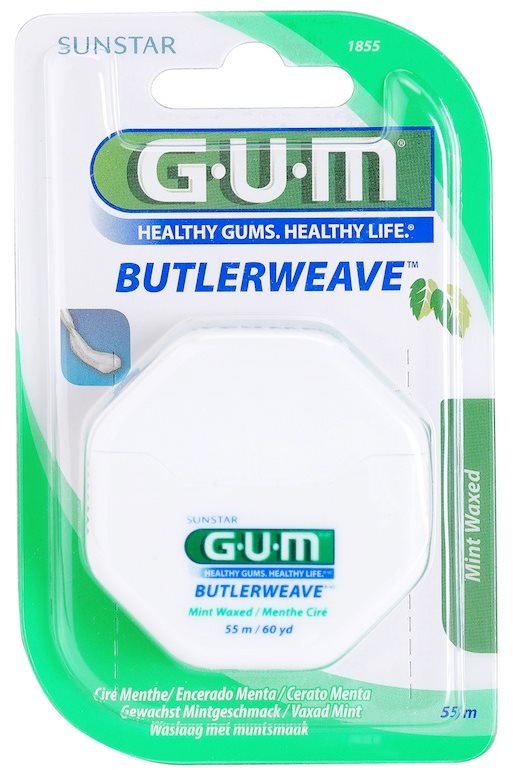 G.U.M Butlerweave konac za zube s voskom s okusom metvice