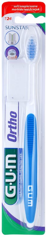 G.U.M Ortho 124 cepillo de dientes para usuarios de ortodoncia fija suave