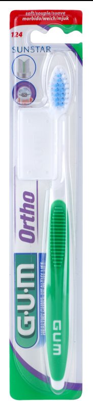 G.U.M Ortho 124 Toothbrush for Fixed Braces Soft