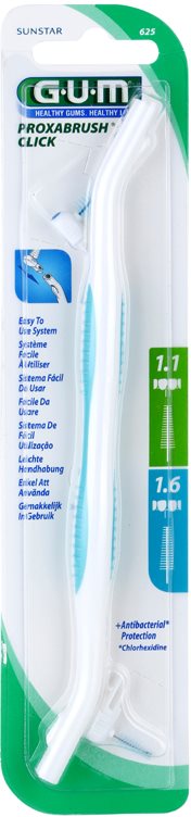 G.U.M Proxabrush Click soporte + recambio de cabezal interdental 2 uds