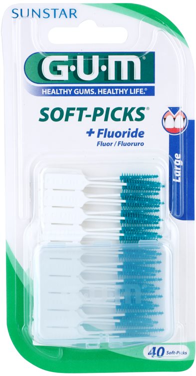 G.U.M Soft-Picks +Fluoride dentálne špáradlá large