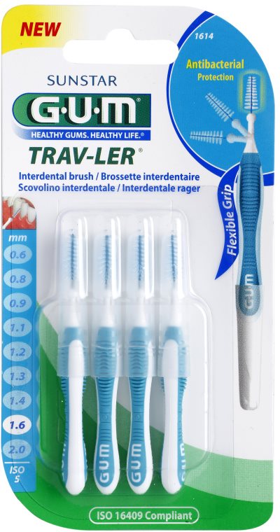 G.U.M Trav-Ler escovas interdentais 4 pcs