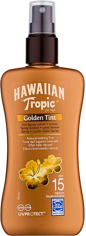 Hawaiian Tropic Golden Tint Lapte de corp protector în spray SPF 15