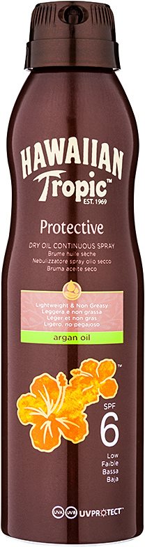 Hawaiian Tropic Protective Óleo seco de proteção solar à prova de água SPF 6