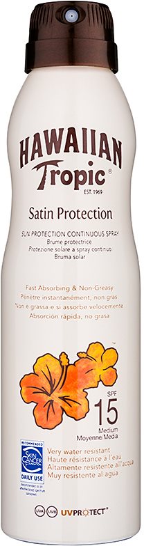 Hawaiian Tropic Satin Protection spray pentru bronzat SPF 15