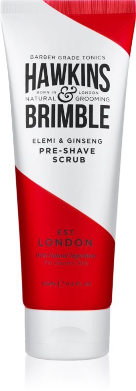 Hawkins & Brimble Natural Grooming Elemi & Ginseng peeling do skóry przed goleniem