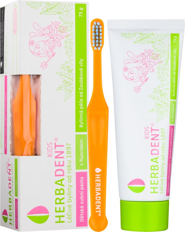Herbadent Kids Kids Toothpaste with Fluoride + Toothbrush