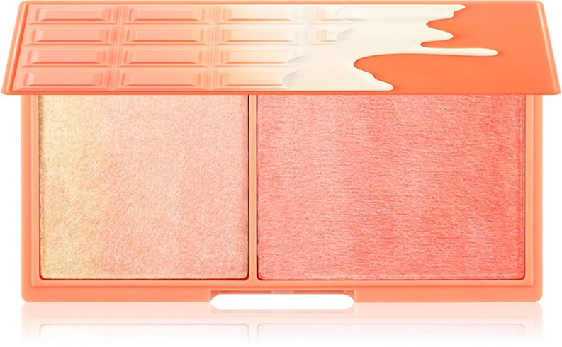 I Heart Revolution Mini Chocolate Peach And Glow palette illuminatrice