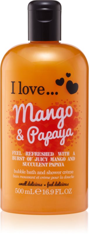 I love... Mango & Papaya sprchový a kúpeľový krém