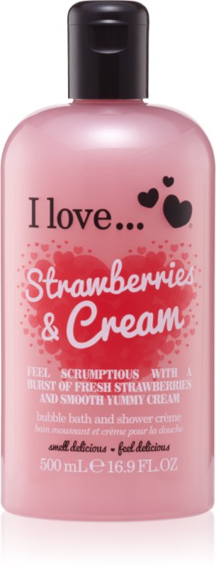 I love... Strawberries & Cream sprchový a kúpeľový krém