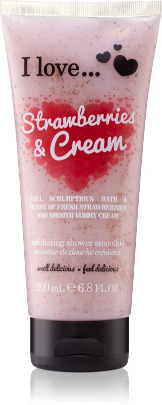 I love... Strawberries & Cream sprchový peeling