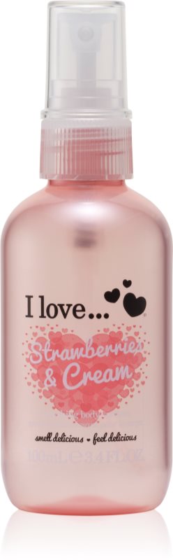 I love... Strawberries & Cream osvežujoče pršilo za telo