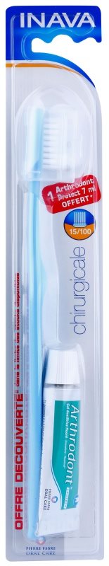 Inava Chirurgicale Zahnbürste Soft für die Zeit nach chirurgischen Eingriffen + Gel-Zahnpasta