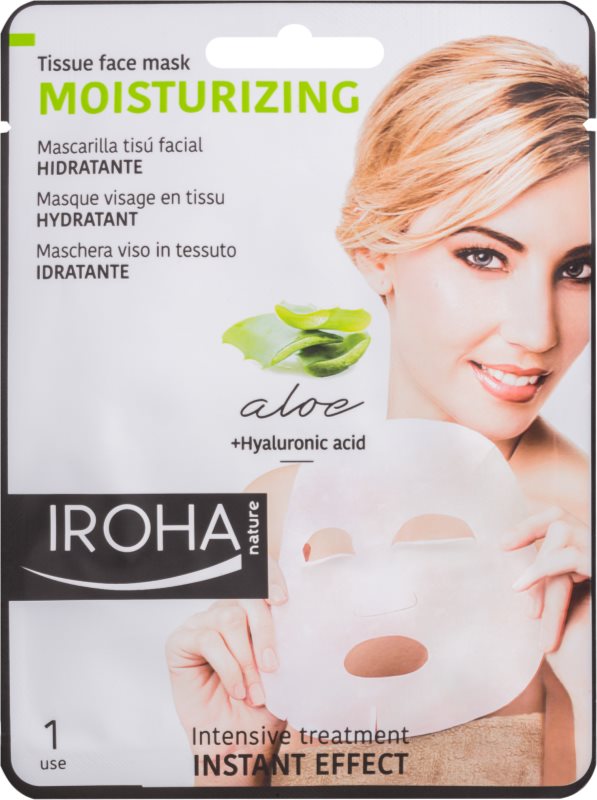 Iroha Moisturizing Aloe maska iz tkanine z alojo vero in hialuronsko kislino