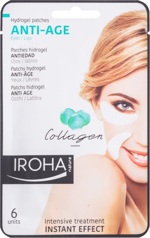Iroha Anti - Age Collagen protivrásková maska na okolí očí a rtů