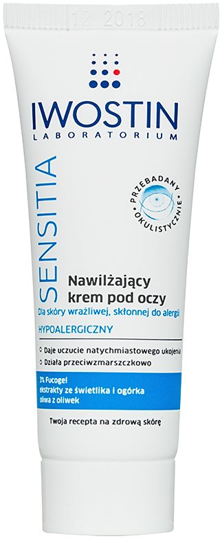 Iwostin Sensitia vlažilna krema za predel okoli oči za občutljivo kožo