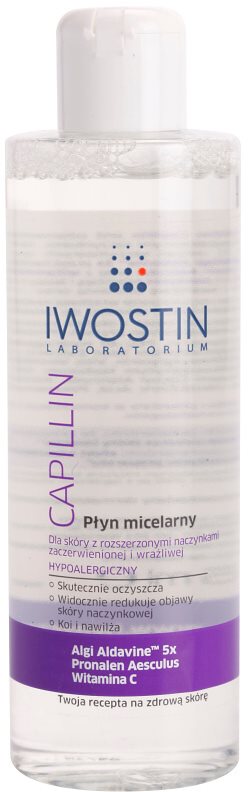 Iwostin Capillin Cleansing Micellar Water for Sensitive, Redness-Prone Skin