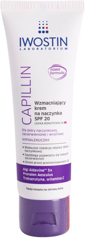 Iwostin Capillin lahka krepilna krema za razpokane žilice SPF 20