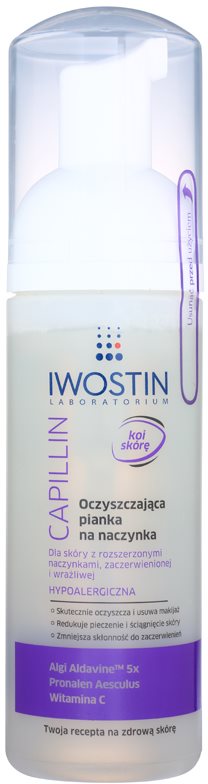 Iwostin Capillin espuma de limpeza para a pele sensível com veias dilatadas