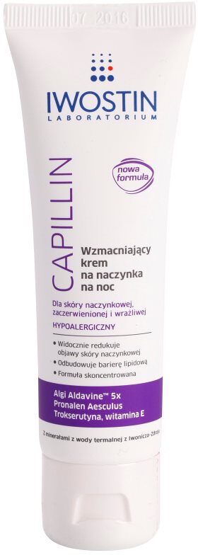 Iwostin Capillin posilující noční krém na popraskané žilky