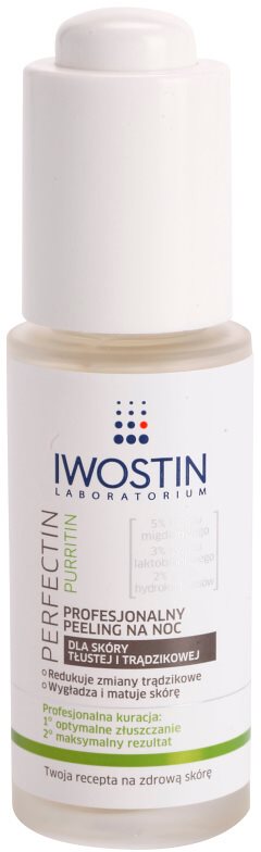 Iwostin Purritin Perfectin professionelles Peeling für die Nacht für fettige Haut mit Neigung zu Akne