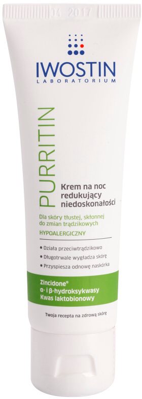 Iwostin Purritin noční krém proti nedokonalostem pleti