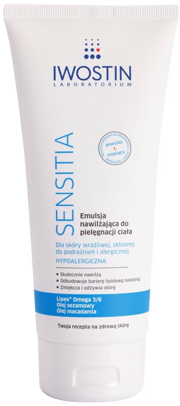 Iwostin Sensitia emulsão hidratante para pele sensível e irritada