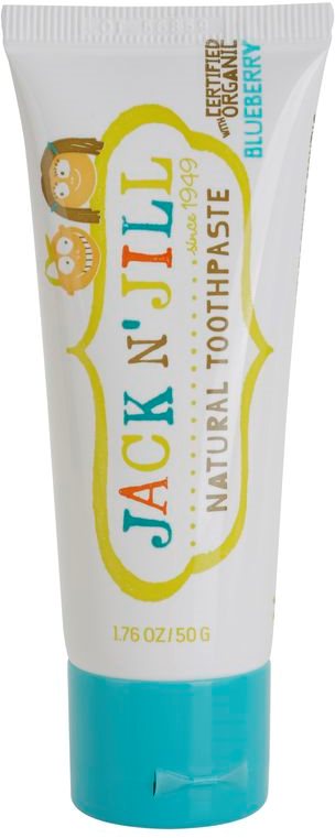 Jack N’ Jill Natural dentífrico natural par crianças com sabor a mirtilos