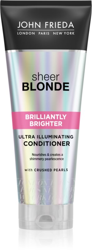 John Frieda Sheer Blonde Brilliantly Brighter Conditioner for Blonde Hair Recovery With Pearl Shine