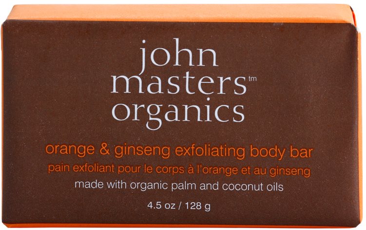 John Masters Organics Orange & Ginseng sapun exfoliant pentru corp
