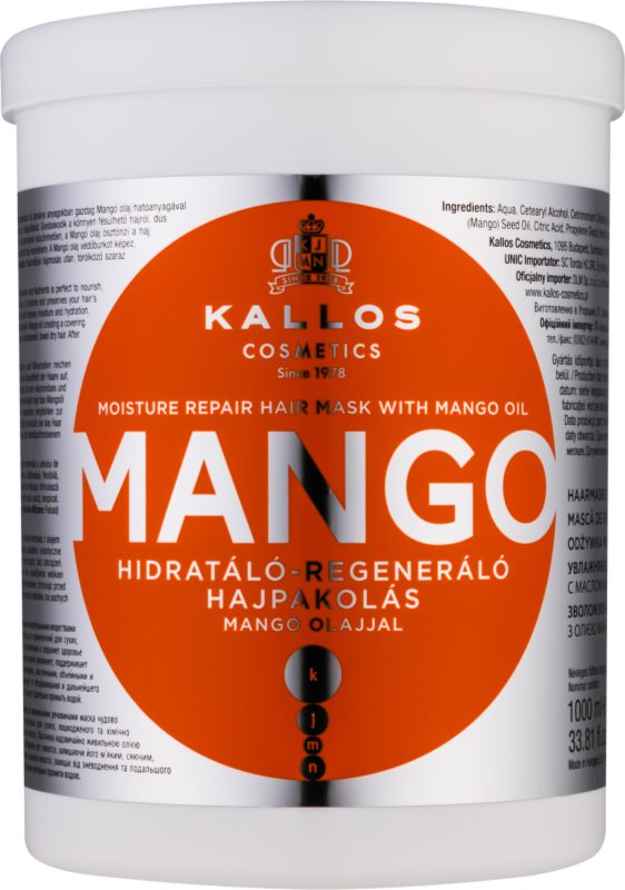 Kallos KJMN posilujúca maska s mangovým olejom