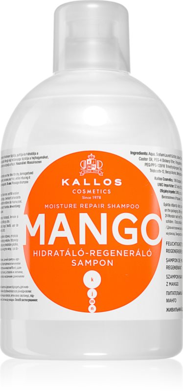 Kallos KJMN vlažilni šampon za suhe, poškodovane, kemično obdelane lase