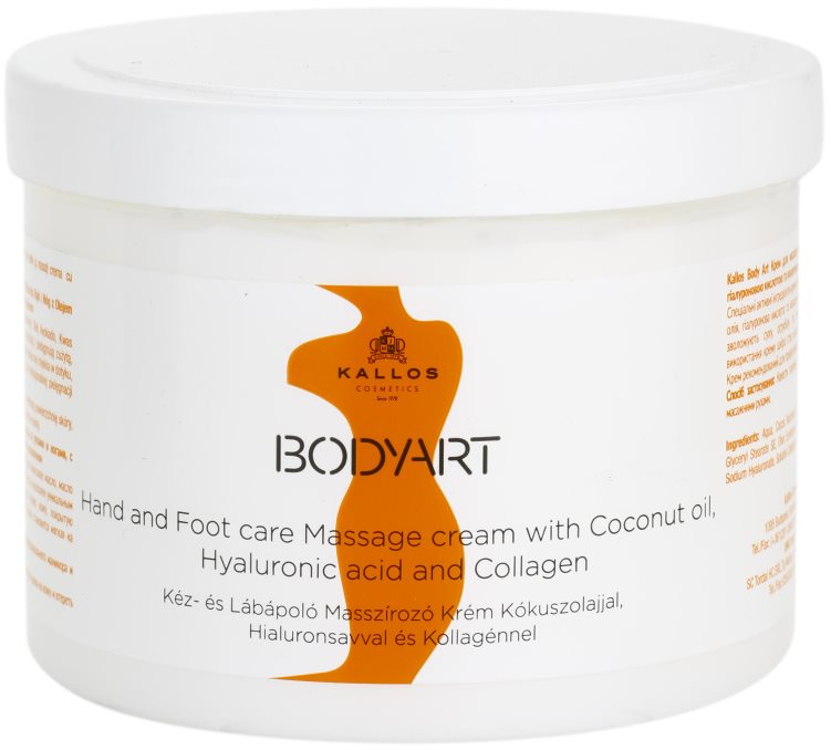 Kallos BodyArt crema para masaje para manos y pies